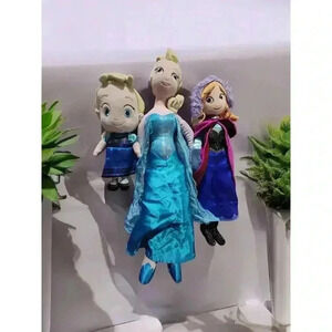 Disney Frozen Plush Lot Of 3 Elsa And Anna
